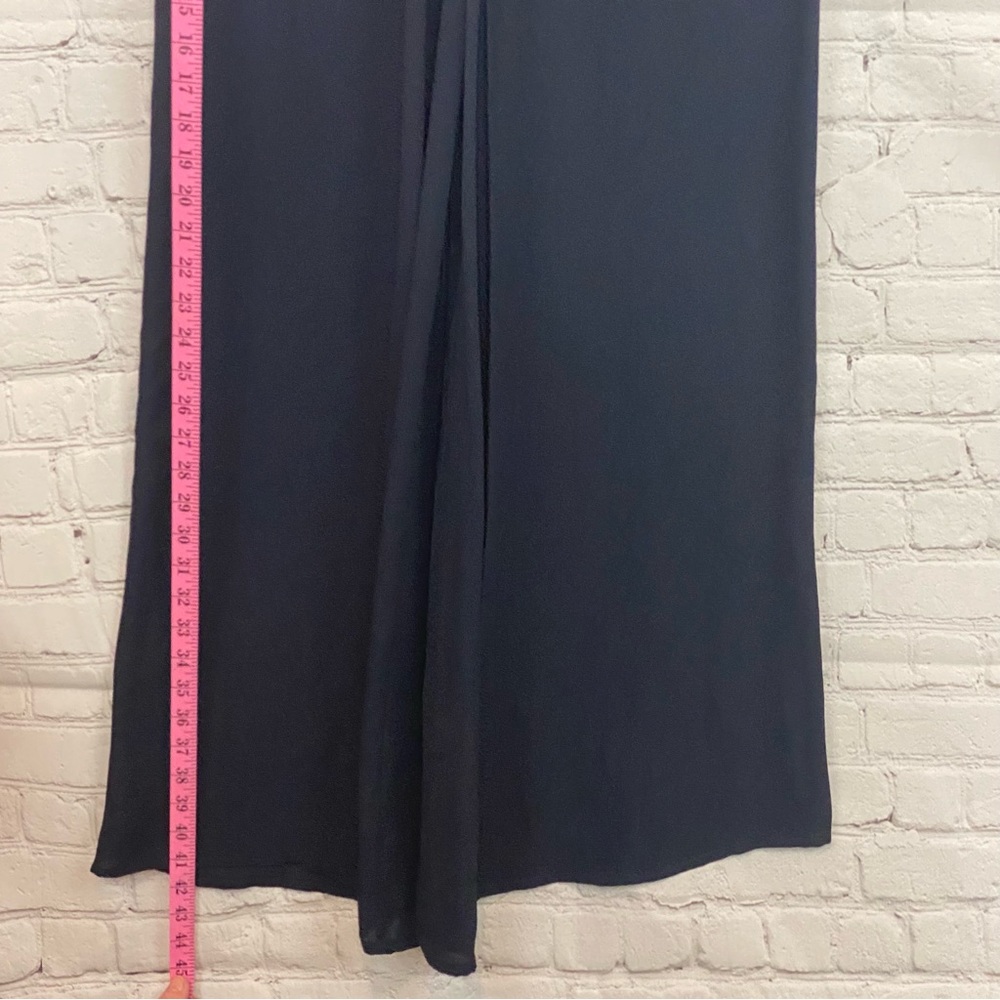 Zara Basic Navy Flowy Pants - image 8